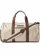 Brunello Cucinelli - Leather-Trimmed Canvas Weekend Bag