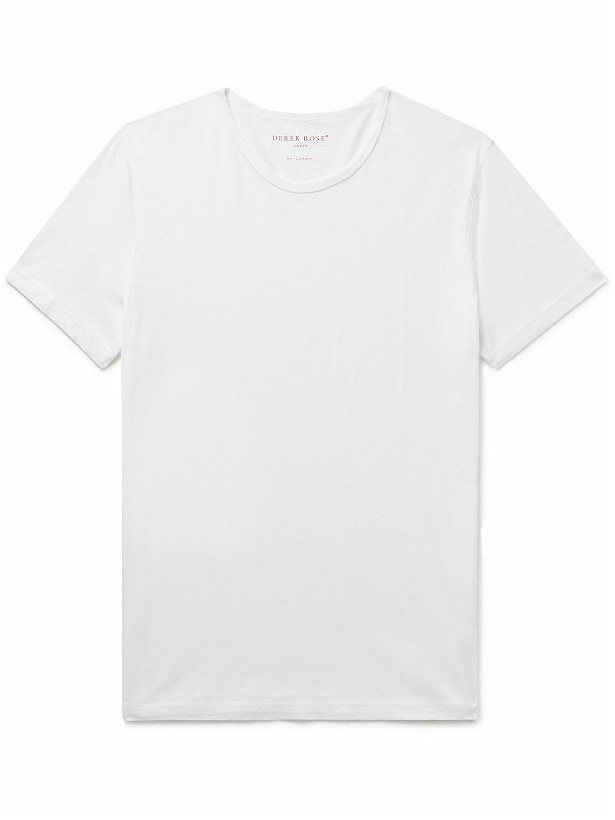 Photo: Derek Rose - Riley 1 Cotton-Jersey T-Shirt - White