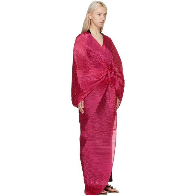 Pleats Please Issey Miyake Pink Madame T Stole Scarf Pleats Please