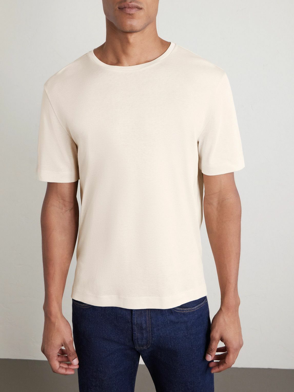 Loro Piana - Mazzorbo Silk and Cotton-Blend Jersey T-Shirt - Neutrals