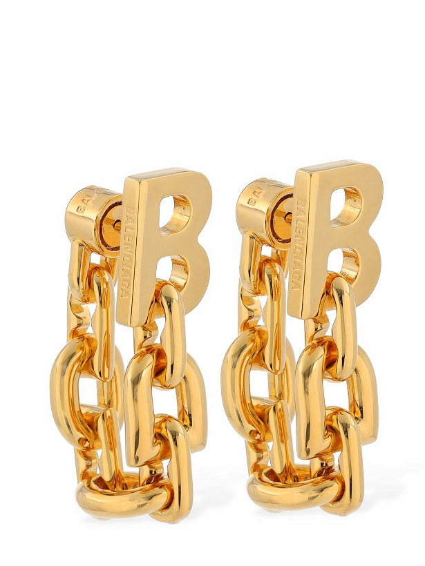 Photo: BALENCIAGA - B Chain Flex Brass Earrings