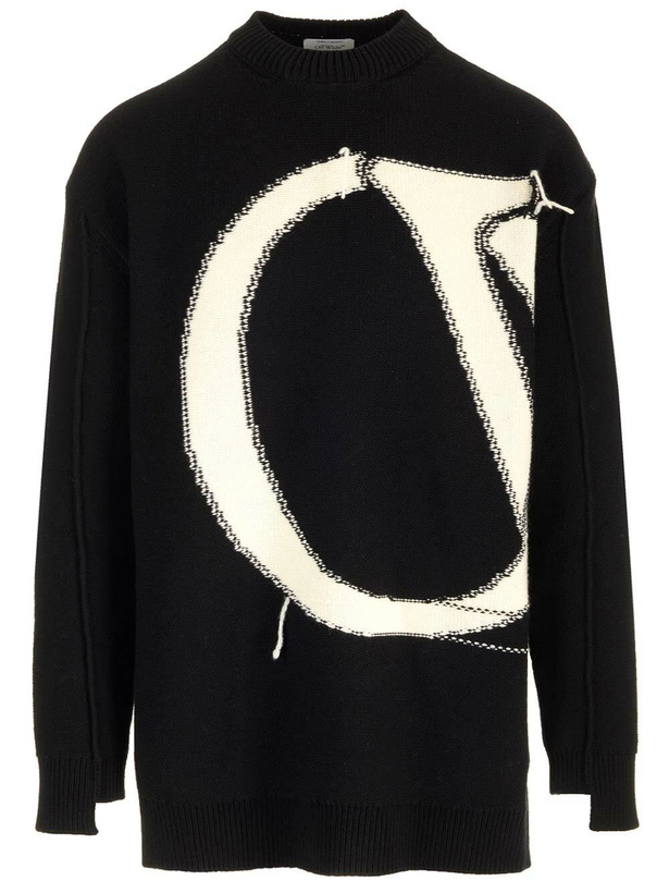 Photo: Off-White Off White Intarsia-logo Crewneck Sweater
