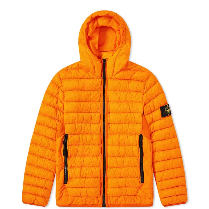 Photo: Stone Island Junior Light Down Filled Crinkle Reps Hooded Jacket