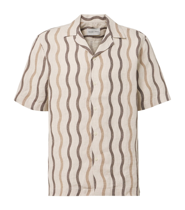 Photo: Frescobol Carioca Roberto printed linen bowling shirt
