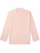 UMIT BENAN B - Camp-Collar Silk-Poplin Shirt - Pink