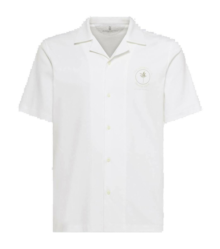 Photo: Brunello Cucinelli Embroidered cotton shirt