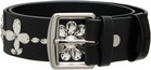 Simone Rocha Black Embellished Leather Belt