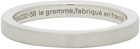 Le Gramme Silver Brushed 'Le 3 Grammes' Ribbon Ring