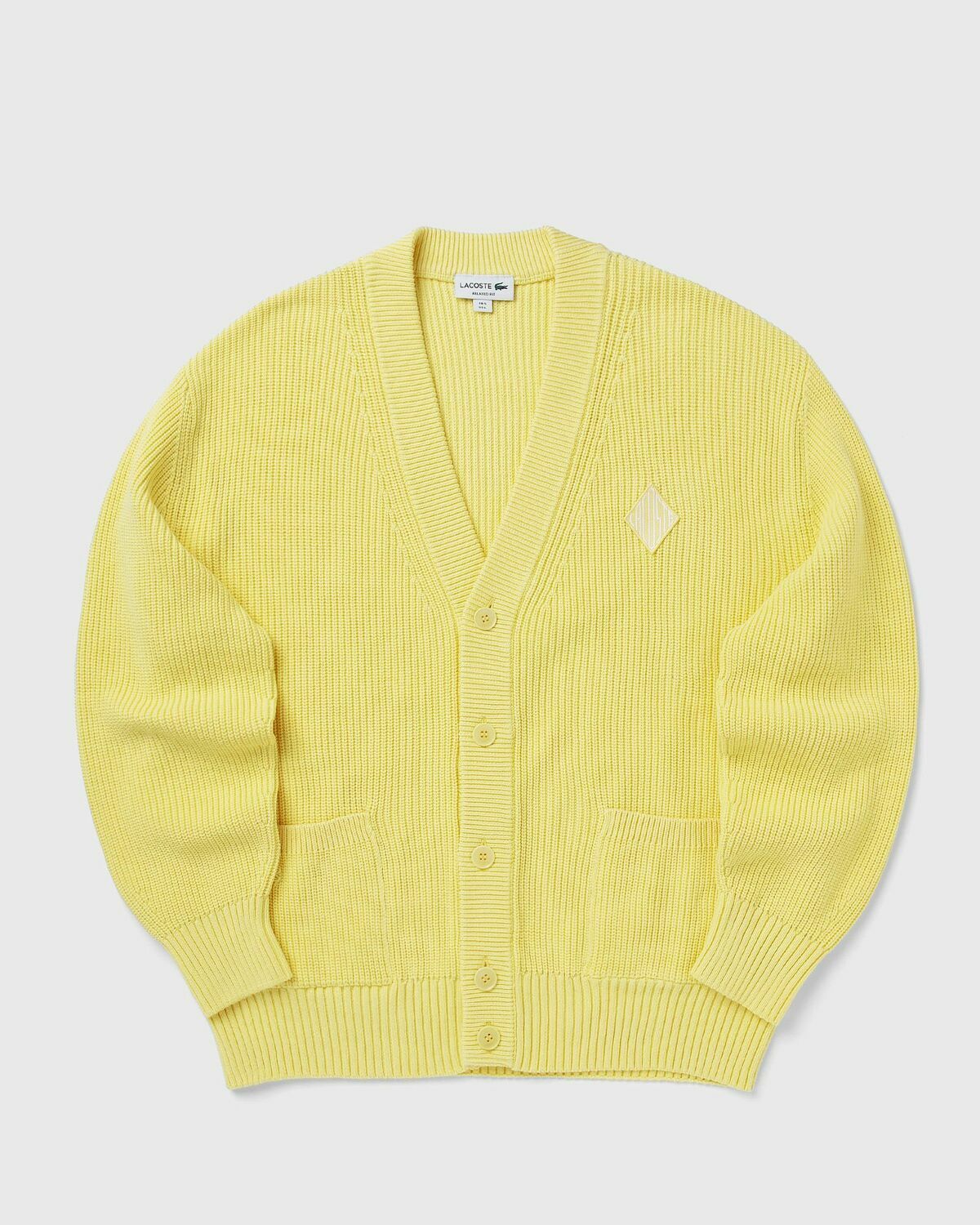 Lacoste KNIT CARDIGAN yellow Mens Zippers & Cardigan