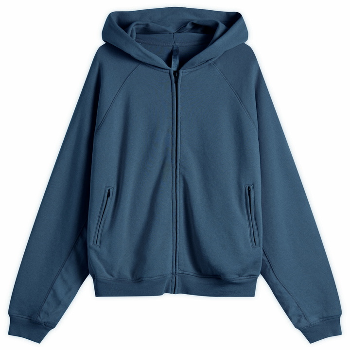 Photo: SKIMS Women's Zip Up Hoodie in Indigo