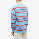 Adsum Men's Long Sleeve Rugby Stripe T-Shirt in Blue Stripe