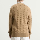 AMI Paris Men's Cable Stitch Cardigan in Camel