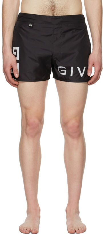 Photo: Givenchy Black 4G Swim Shorts
