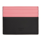 Fendi Pink and Black Bag Bugs Card Holder