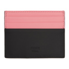 Fendi Pink and Black Bag Bugs Card Holder