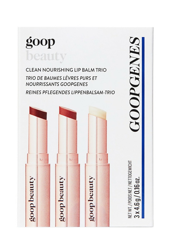 Photo: Goop Clean Nourishing Lip Balm Trio - Clear, Garnet & Rose