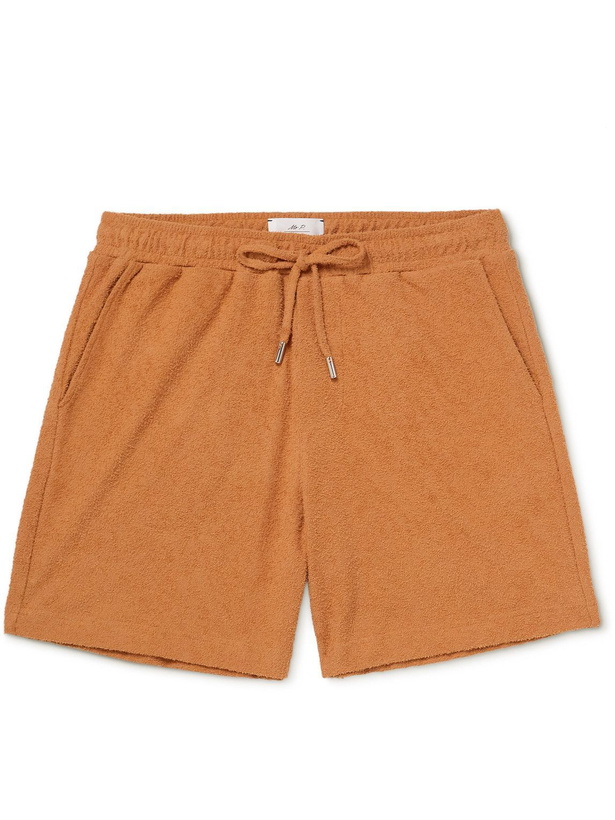 Photo: Mr P. - Organic Cotton-Terry Drawstring Shorts - Brown