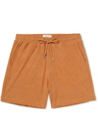 Mr P. - Organic Cotton-Terry Drawstring Shorts - Brown
