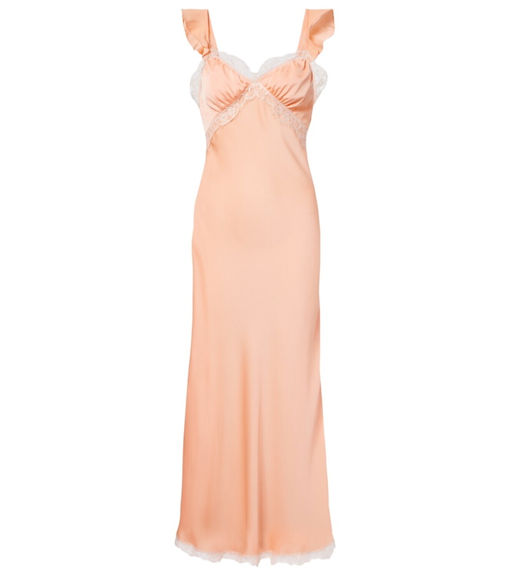 Photo: Faithfull Sella lace-trimmed satin maxi dress
