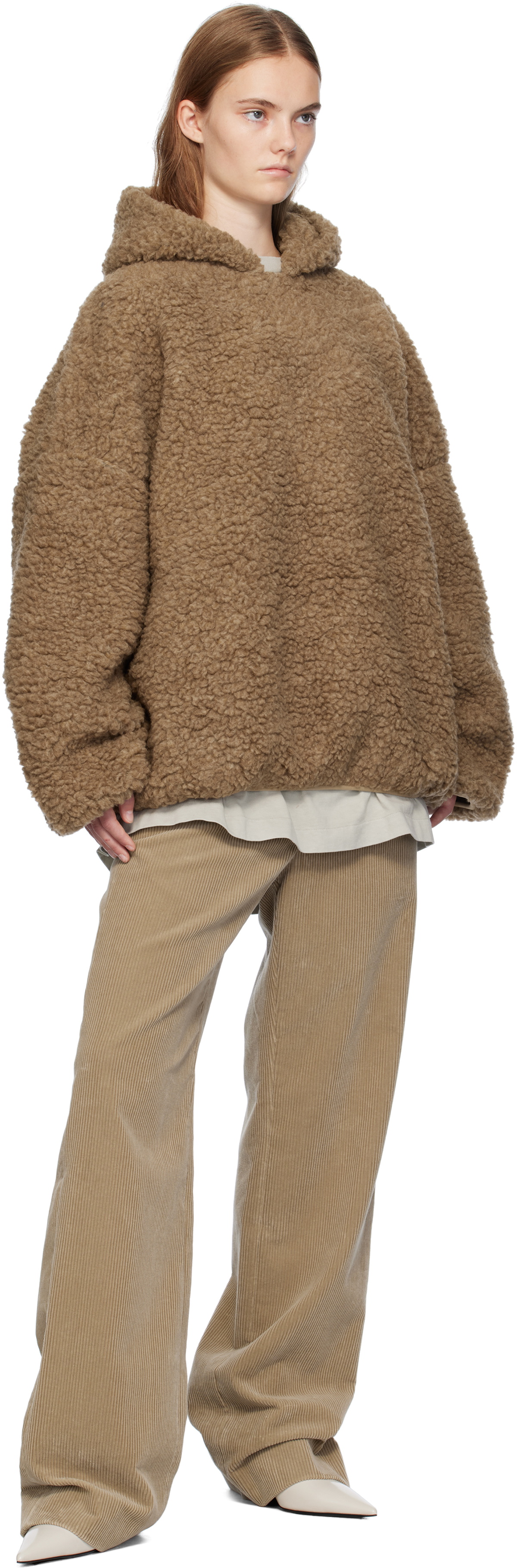 Fear of God Tan Polar Fleece Hoodie