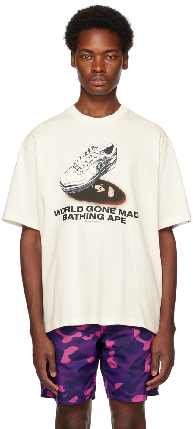 BAPE Off-White 'World Gone Mad' T-Shirt A Bathing Ape