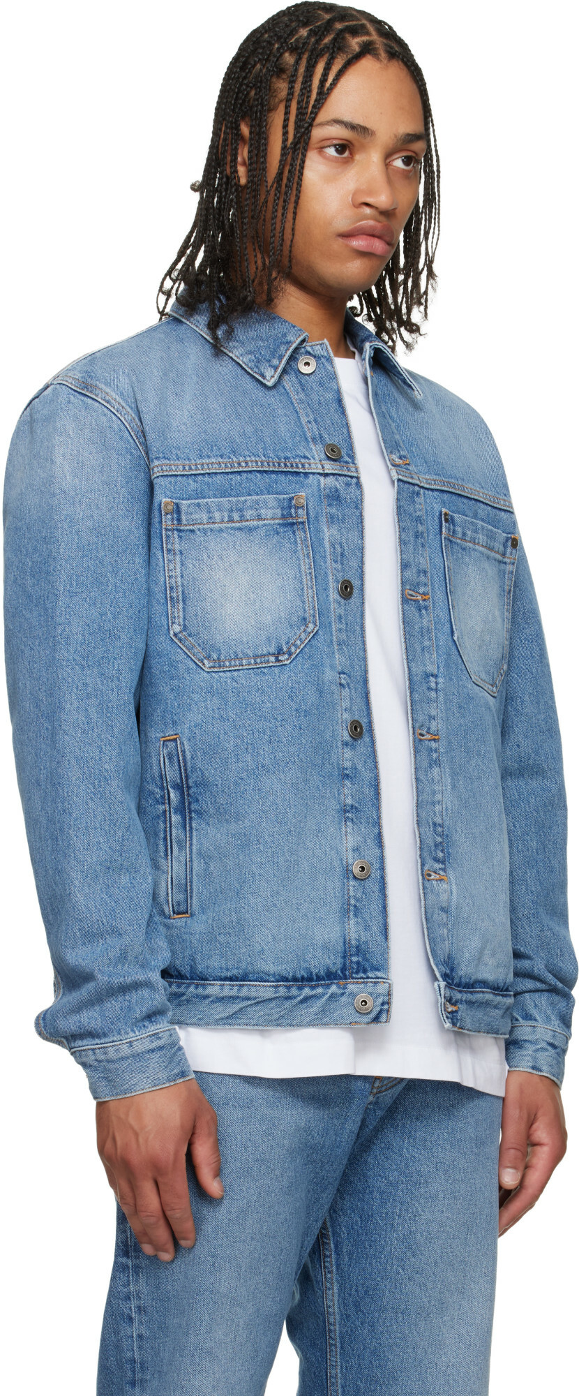 Off-White Blue Half Arrow Denim Skate Jacket