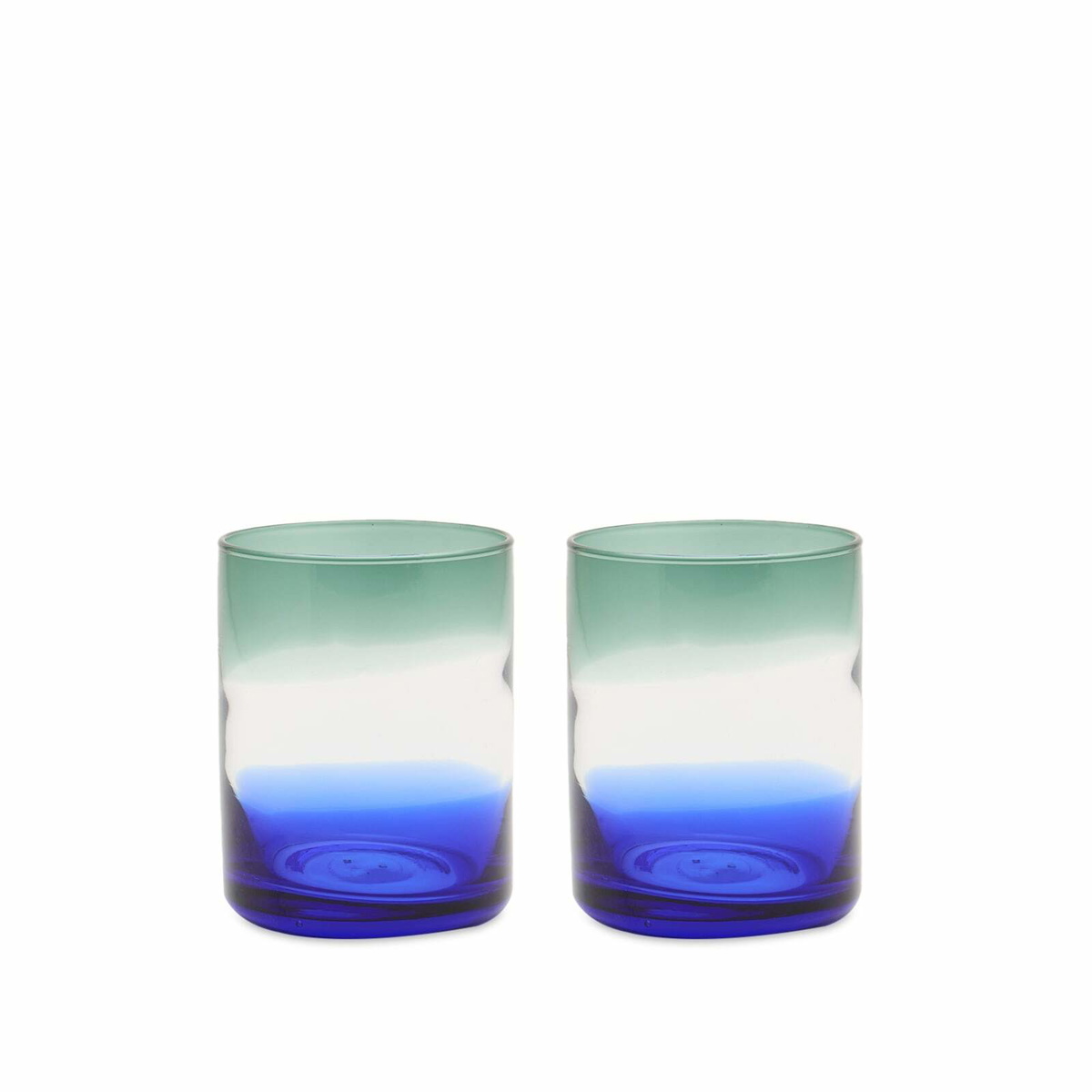 The Conran Shop Ombre Tumblers - Set of 2 in Cobalt/Green 