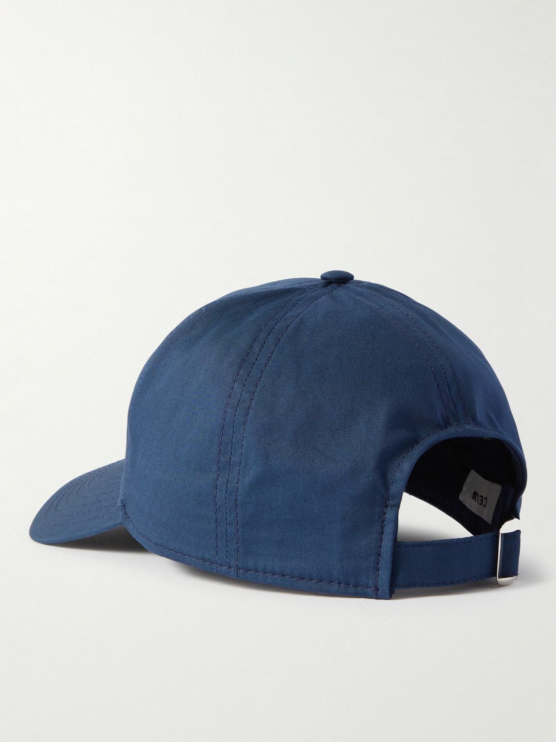 CELINE - Logo-Appliquéd Cotton-Gabardine Baseball Cap - Blue