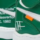 Nike X Off-White Air Force 1 Mid Sneakers in Pine Green/ White