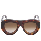 Loewe Eyewear Paula's Ibiza Pilot Sunglasses in Havana/Brown 