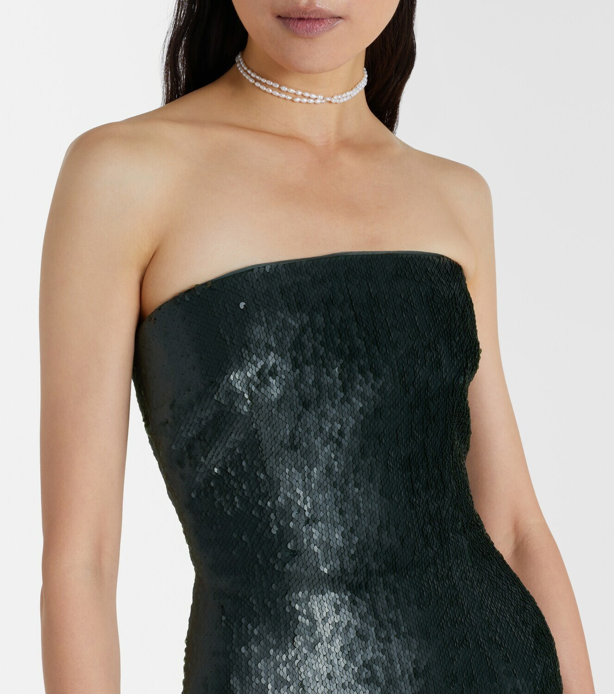Emilia Wickstead Laelia sequined bustier gown