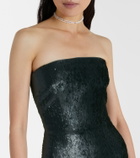 Emilia Wickstead Laelia sequined bustier gown