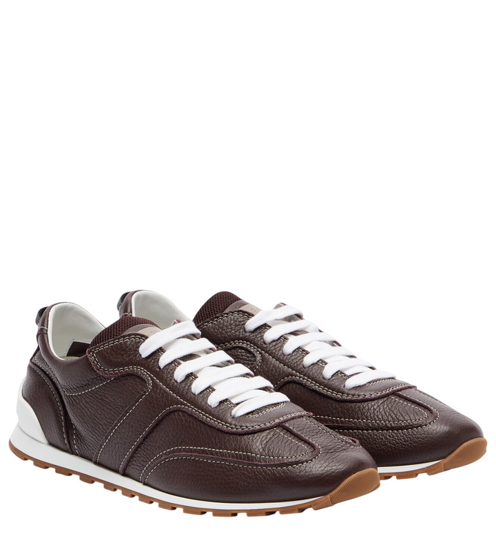 Photo: Brunello Cucinelli Monili leather sneakers