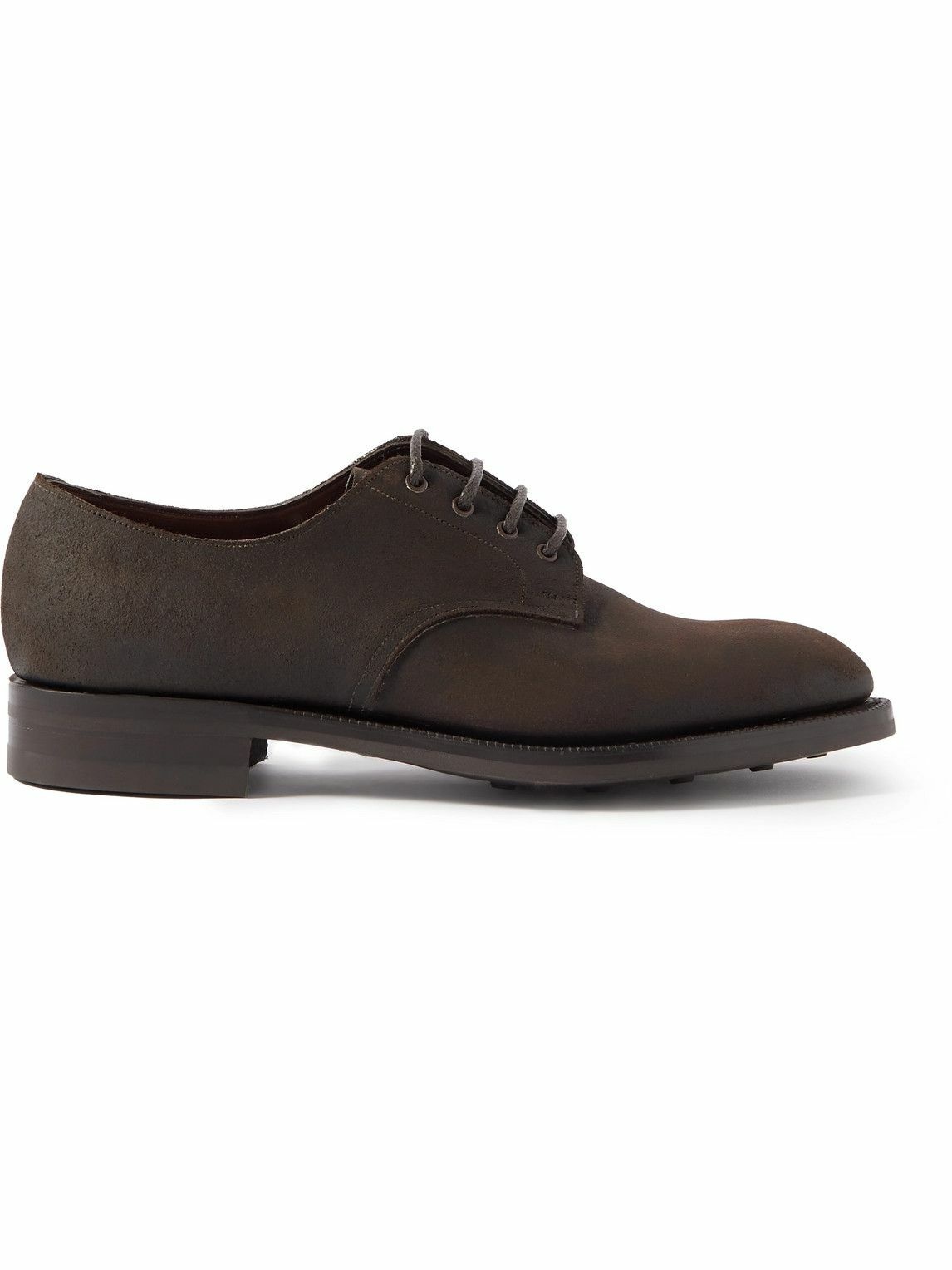 Photo: Edward Green - Leith Suede Derby Shoes - Brown