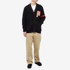 Beams Plus Men's Lettered 3G Cardigan in Black