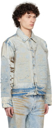 Who Decides War Blue Signature Mechanic Trucker Denim Jacket