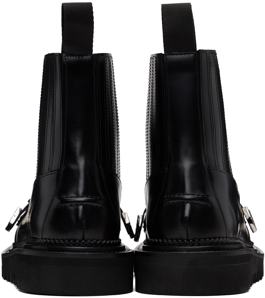 Toga Virilis Black Leather Chelsea Boots