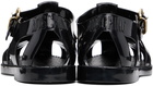 Moschino Black Jelly Lettering Sandals