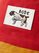 BODE - Appliquéd Colour-Block Cotton-Blend Faille Bucket Hat