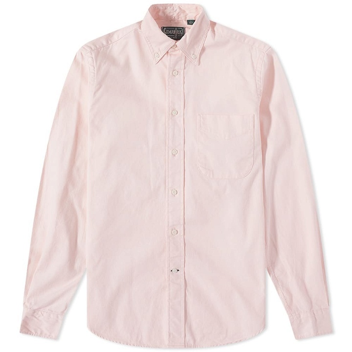 Photo: Gitman Vintage Men's Button Down Overdyed Oxford Shirt - END. Excl in Pink