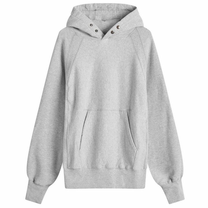 Photo: Engineered Garments Men's Raglan Hoodie in Grey