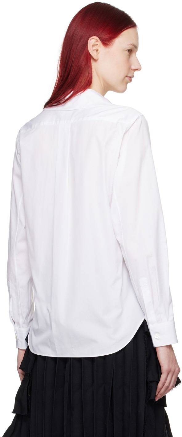 Black Comme des Garçons White Peter Pan Shirt