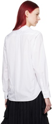 Black Comme des Garçons White Peter Pan Shirt