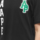 Men's AAPE Street Baseball Moon Face T-Shirt in Black