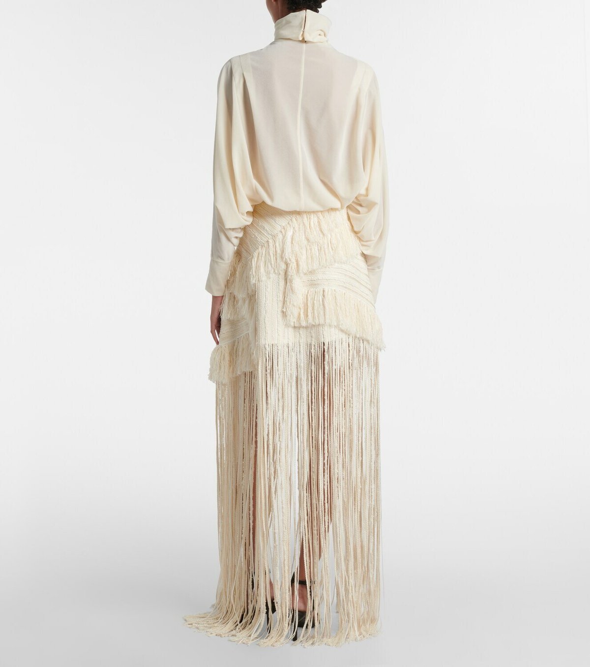 Xu Zhi Fringed maxi skirt