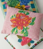 Lisa Corti Camelia Magenta rectangular cotton cushion