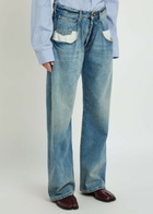 Maison Margiela Exposed-pocket Straight-leg Jeans Denim
