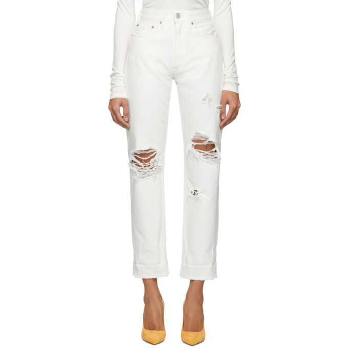 Photo: Moussy Vintage White Hialeah Wide Straight Jeans