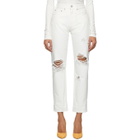 Moussy Vintage White Hialeah Wide Straight Jeans