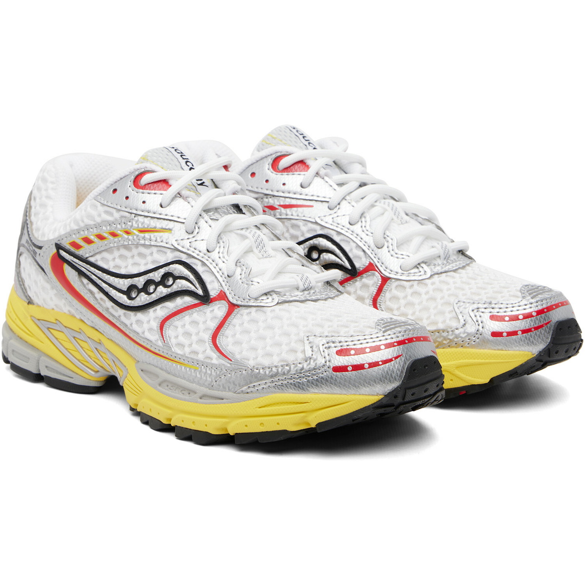 Saucony White & Silver Progrid Ride 1 Sneakers